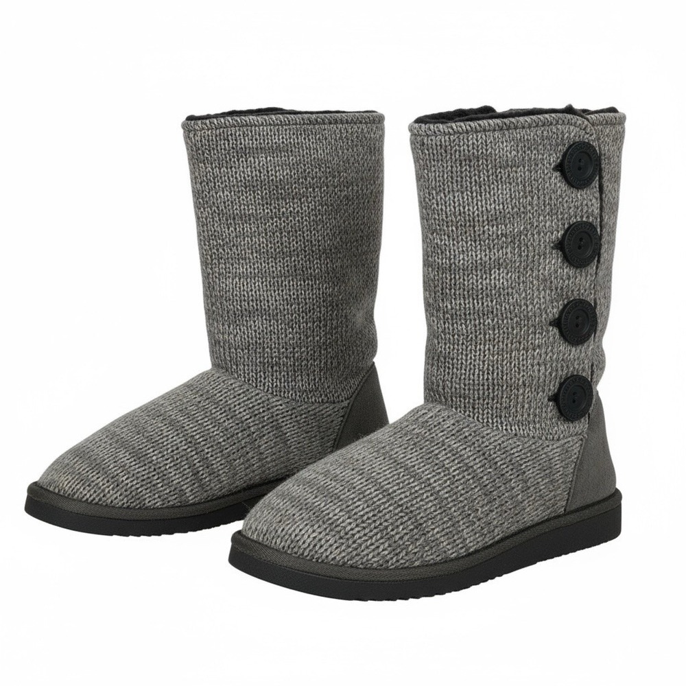 Muk Luks grey and silver boots size 7โ